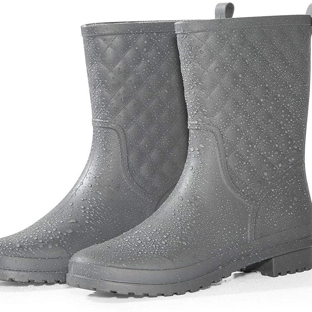 Petrass Women's Grey Waterproof Rain/Gardening Boots